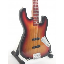 Guitare miniature basse Fender Jazz bass Jaco Pastorius gros plan de côté