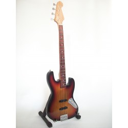 Guitare miniature basse Fender Jazz bass Jaco Pastorius vue globale de côté