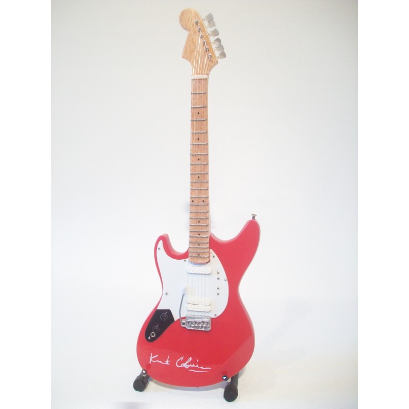 Mini guitare style Kurt Cobain 15 cm accessoires en bois cadeau pour  guitariste