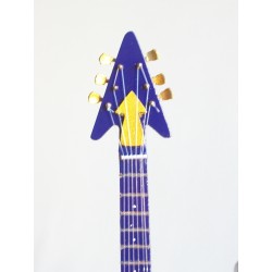 Guitare miniature de Prince Love symbol blanche 