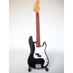Guitare miniature basse Precision noire de Phil Lynott - Thin Lizzy vue globale de face