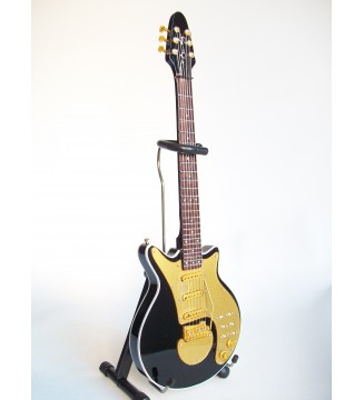 Guitare miniature BMG “Black 'N' Gold » Brian May - Queen vue globale de côté gauche
