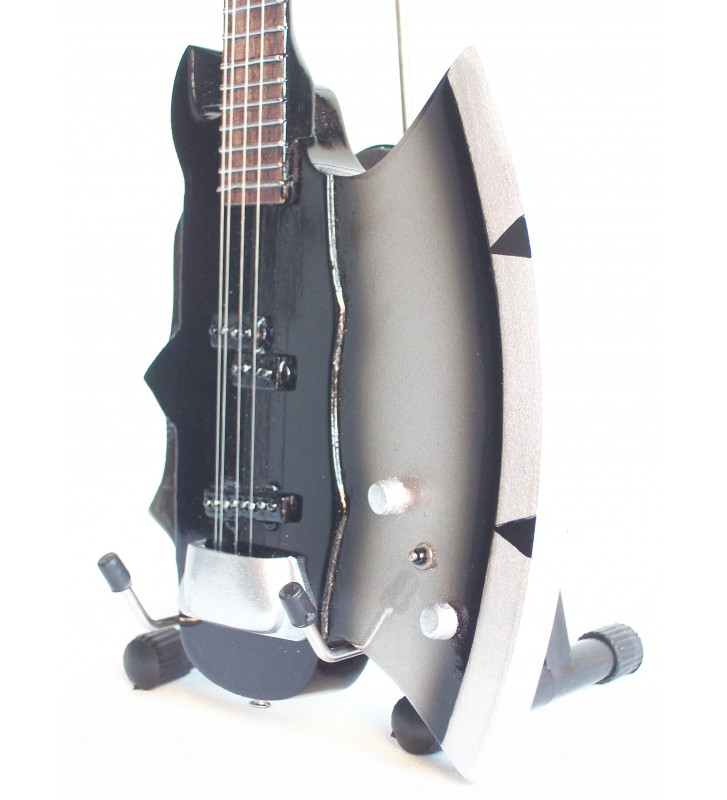 Modèle Miniature De Basse électrique - Réplique Détaillée Avec Support Et étui En Bois, Décoration Musique