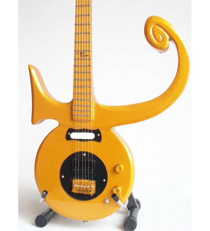 Miniature Guitare Prince VOX 1:4 - 25 Cm - Décoration Rock Légendaire Avec Médiator