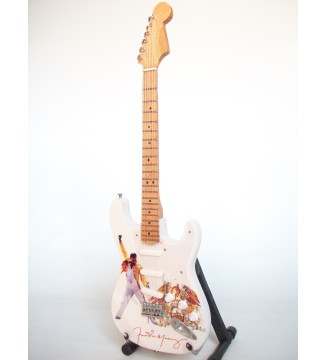 Guitare miniature -Freddie Mercury - Queen. plan global de côté