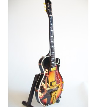 Guitare miniature style Gibson Super 400 Elvis Presley vue générale de côté