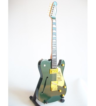Guitare miniature Telecaster thinline de Bono de U2 vue générale de côté