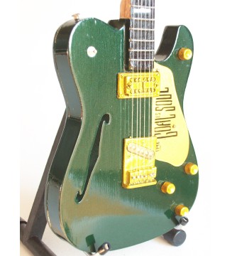Guitare miniature Telecaster thinline de Bono de U2 gros plan de côté