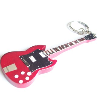 Porte clef métal forme guitare Gibson SG - AC DC
