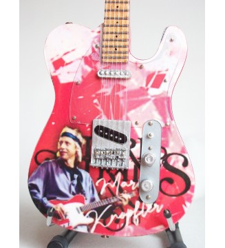 Guitare miniature Telecaster Mark Knopfler Dire Straits vue de face en gros plan