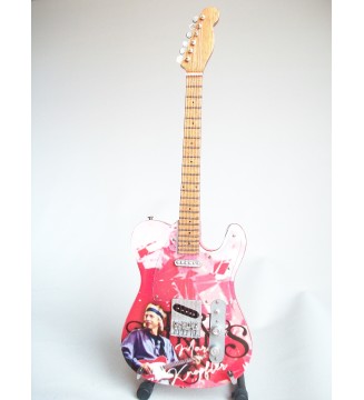 Guitare miniature Telecaster Mark Knopfler Dire Straits vue de face en plan general