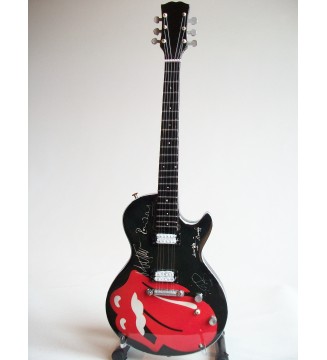 Guitare miniature hommage aux Rolling Stones plan general vue de face