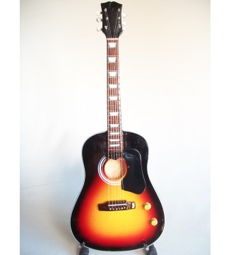 Guitare miniature acoustique Gibson sunburst John Lennon Beatles vue globale de face