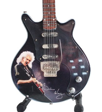 Guitare miniature Brian May signature - Queen gros plan vue de face