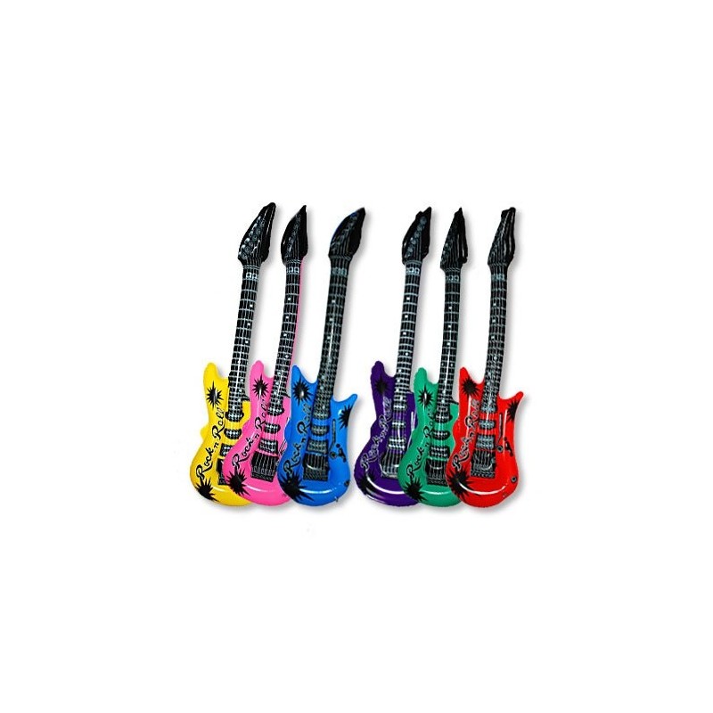Guitare gonflable colorée - 3 couleurs au choix